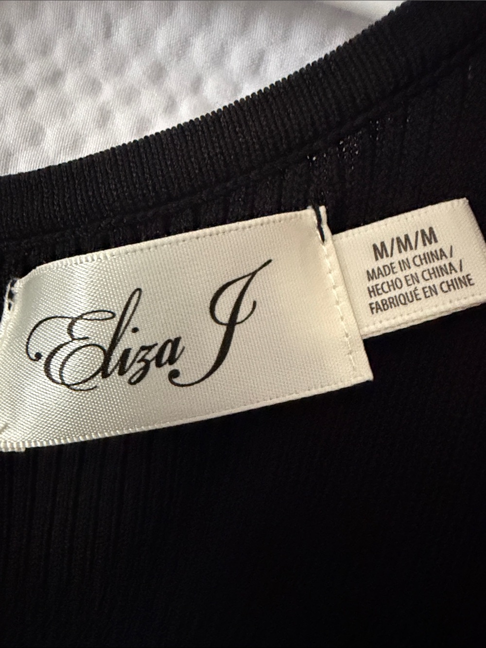 NWT Eliza J High Quality Knit Style Black Midi Dress In Size Medium - Picture 3 of 9